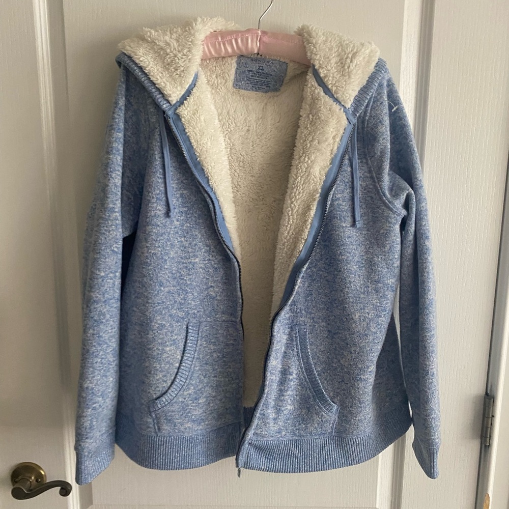 Sonoma Blue and White Fleece Jacket